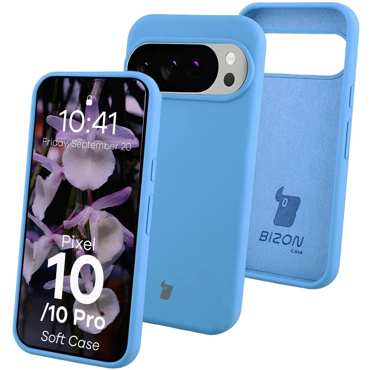Silikonowe etui Bizon Soft Case do Google Pixel 10 / 10 Pro niebieskie