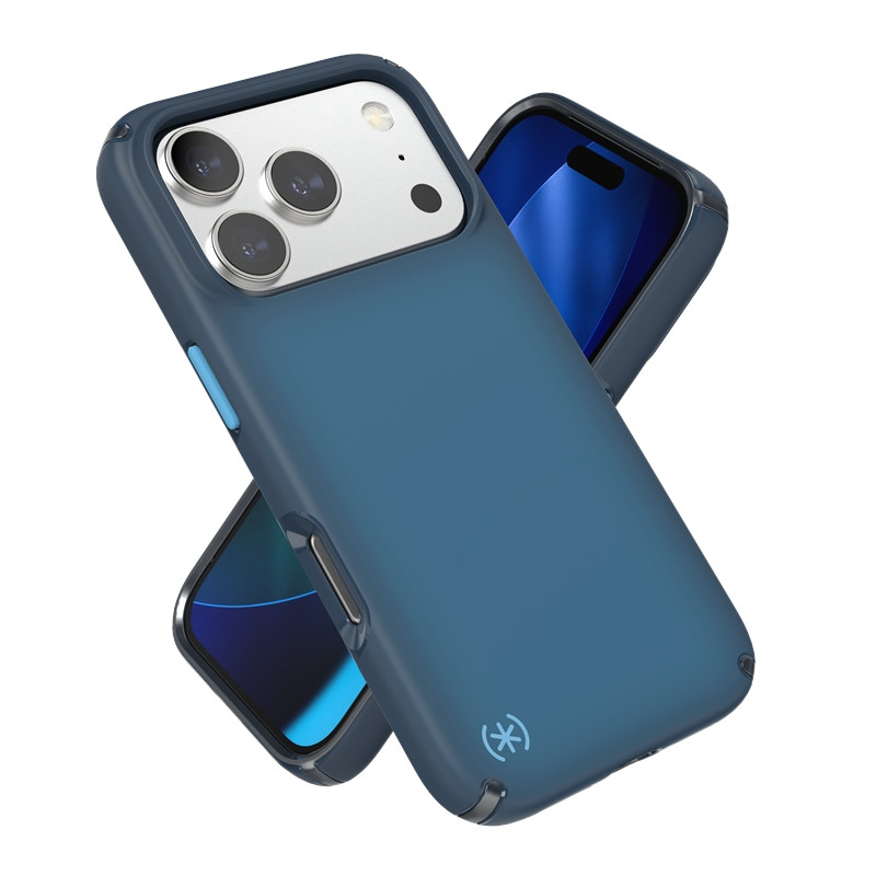 Etui Speck Presidio Lux MagSafe do Apple iPhone 17 Pro (Deep Sea Fade / Black / Spell Blue)