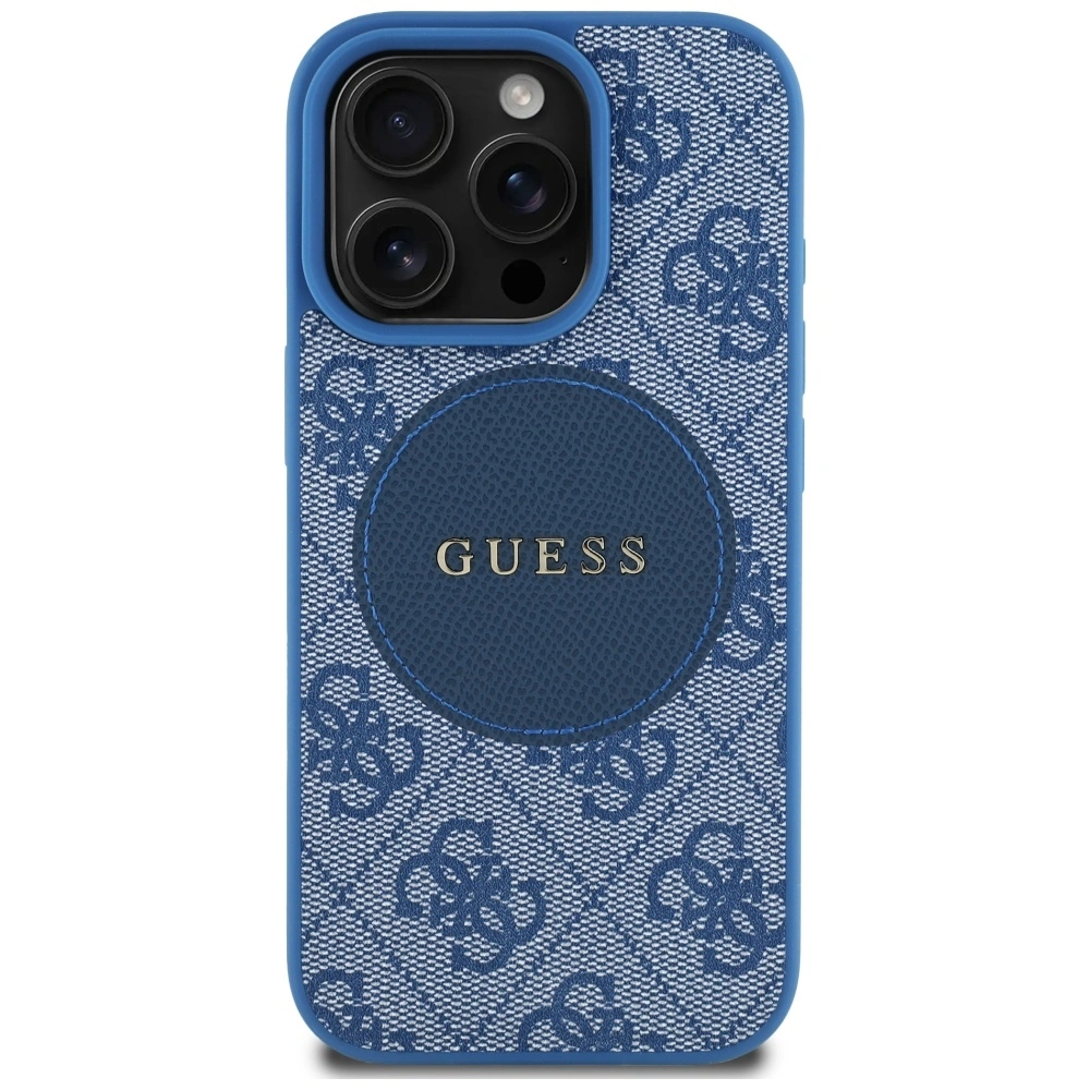 Guess 4G Circle Classic Logo MagSafe Apple iPhone 16 Pro Max blue