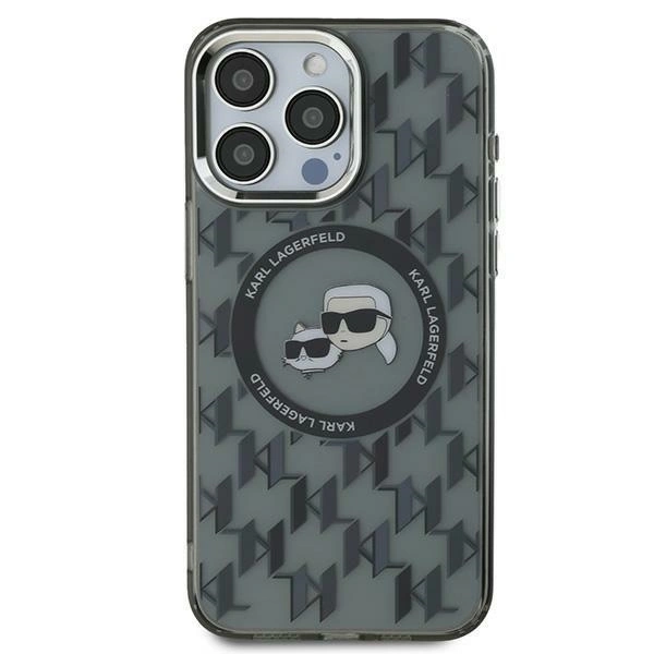 Karl Lagerfeld KLHMP15MHMCKMHK Apple iPhone 15 Plus IML Monogram Karl&Choupette Head MagSafe black