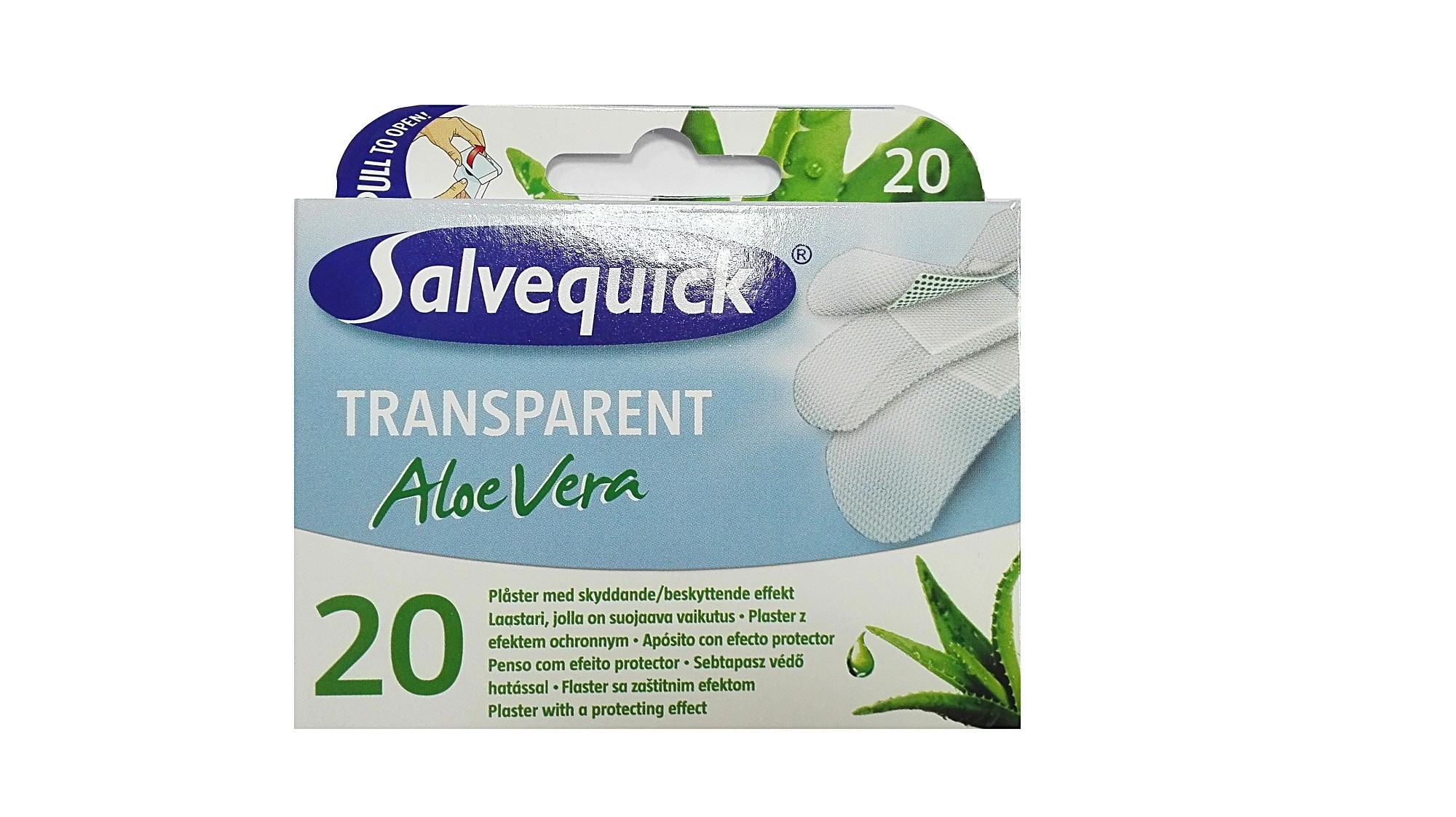 Salvequick Plastry Aloe Vera Transparentne 1 op.-20szt