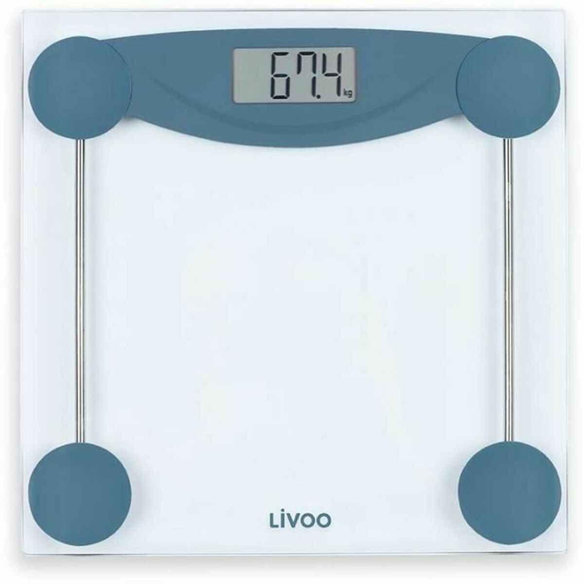 Digital Bathroom Scales Livoo DOM426B Tempered Glass 180 kg