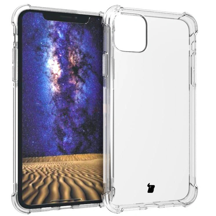 Bizon Case Clear Pack case + 2x screen glass + lens glass Apple iPhone 11 Pro clear