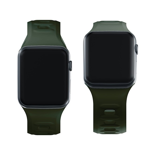 3MK Silicone Watch Strap Apple Watch 4/5/6/7/8/9/SE/Ultra 42/44/45/49mm dark green