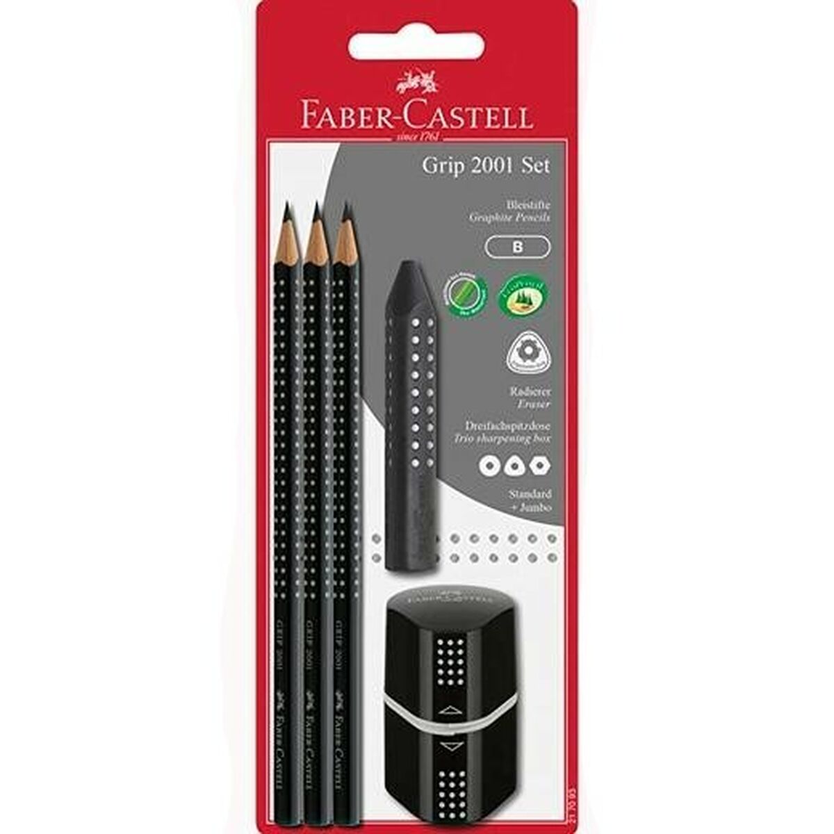 Pencil Set Faber-Castell Black 10Units