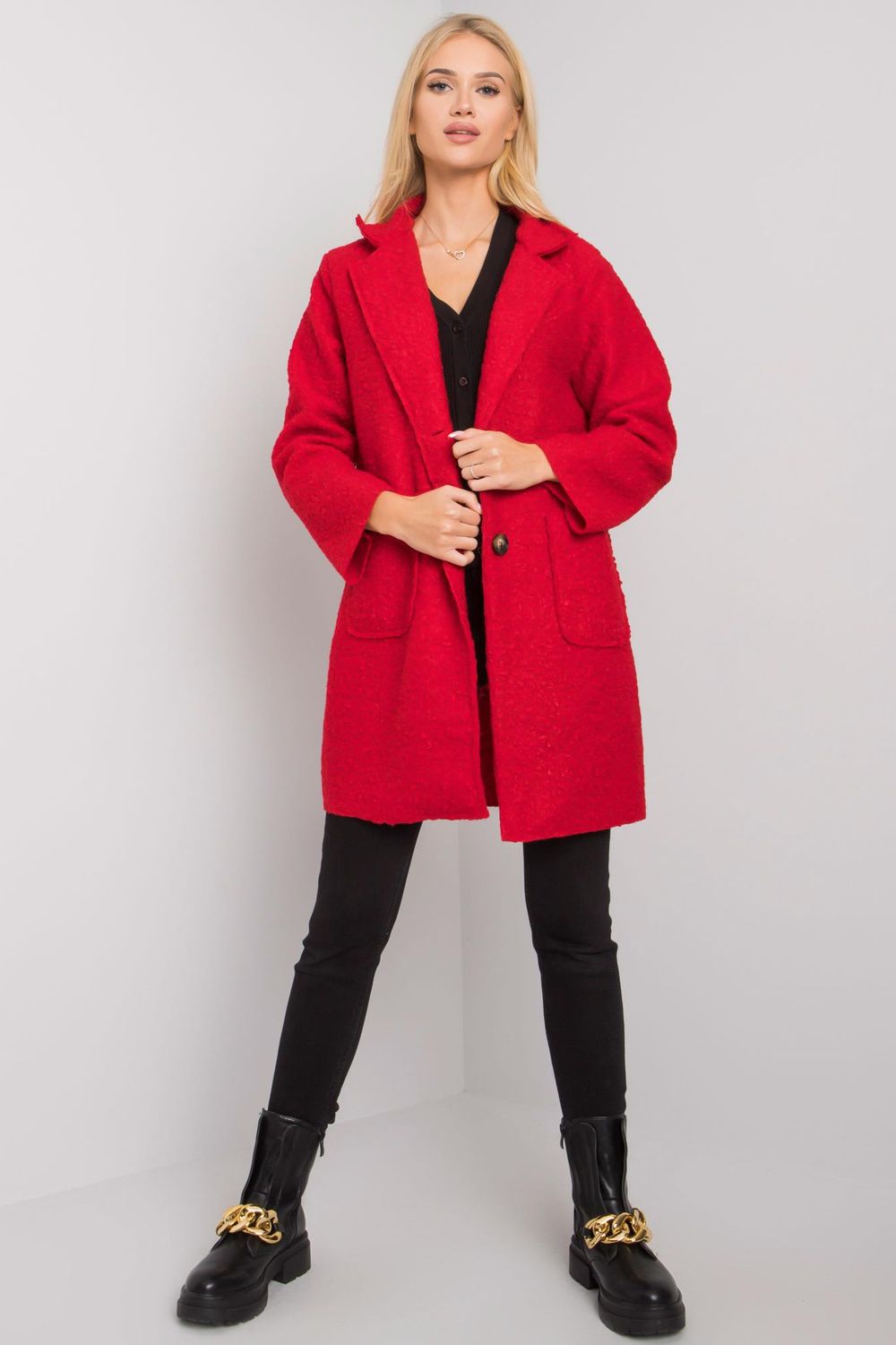  Coat model 159758 Och Bella  red