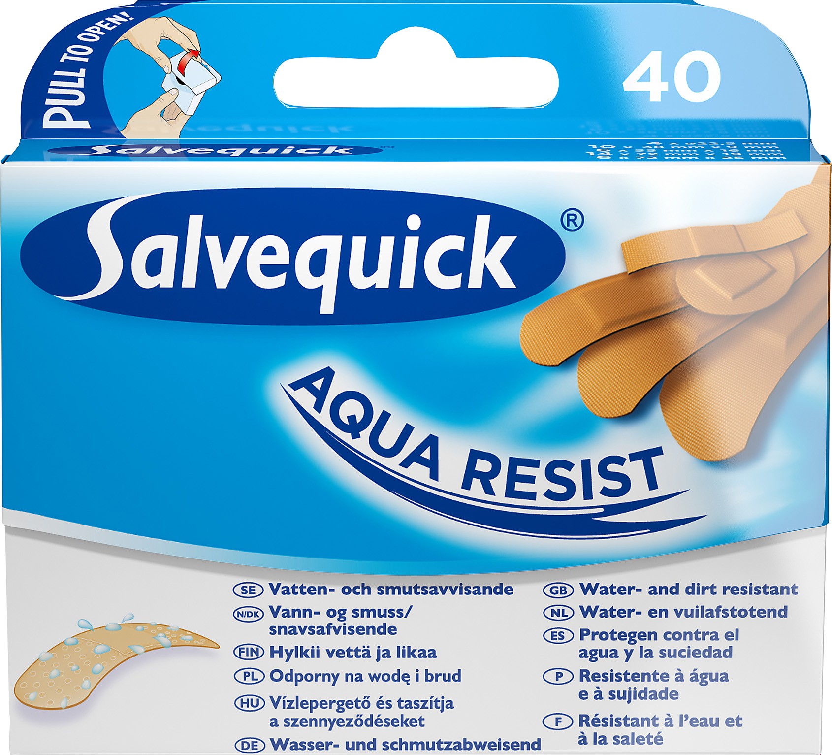 Salvequick Plastry Aqua Resist  wodoodporne  1op-40szt