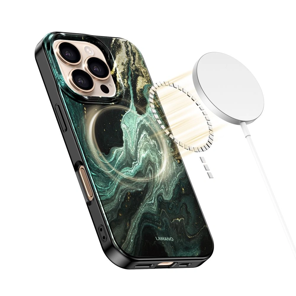 Etui Tech-Protect Lamano MagSafe do Apple iPhone 16 Pro Verde Aura