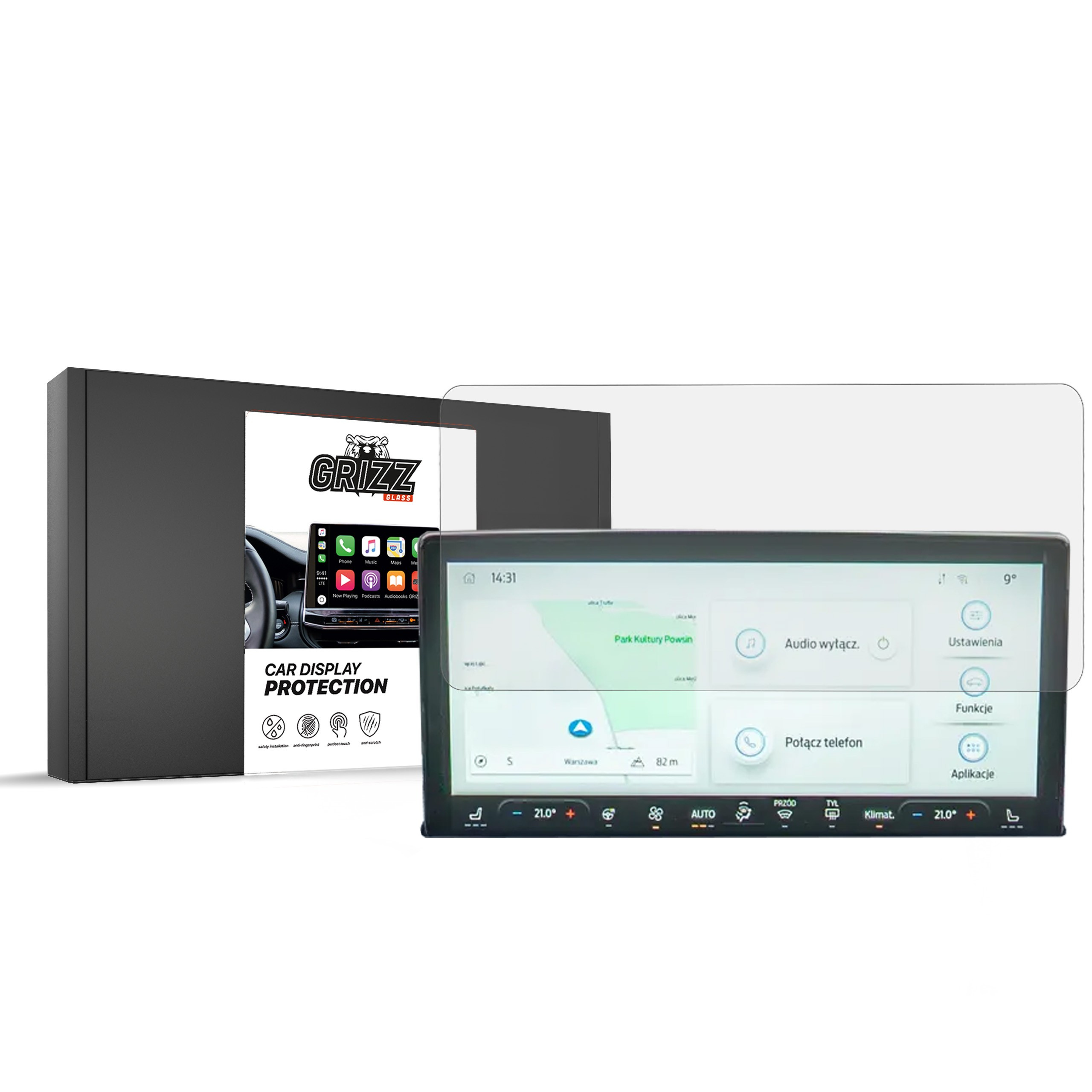 GrizzGlass CarDisplay Protection Ford Focus 4 Active X 2018