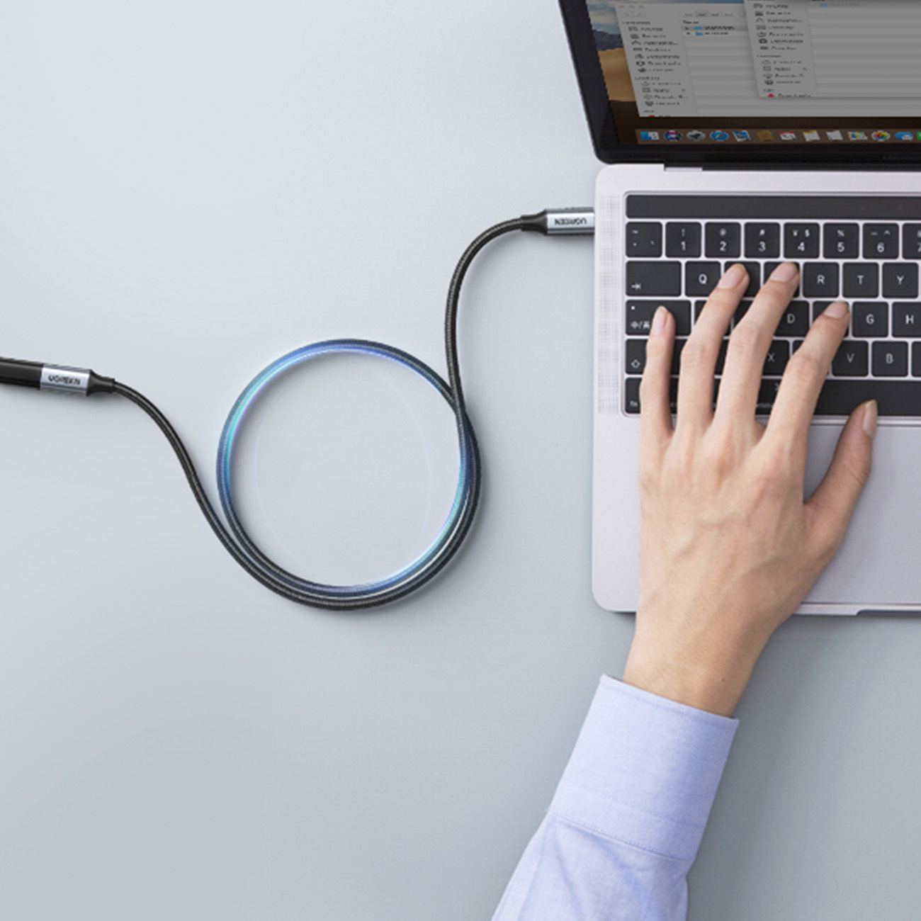UGREEN US372 USB-C 3.1 Extension Cable 10Gb/s 1m gray