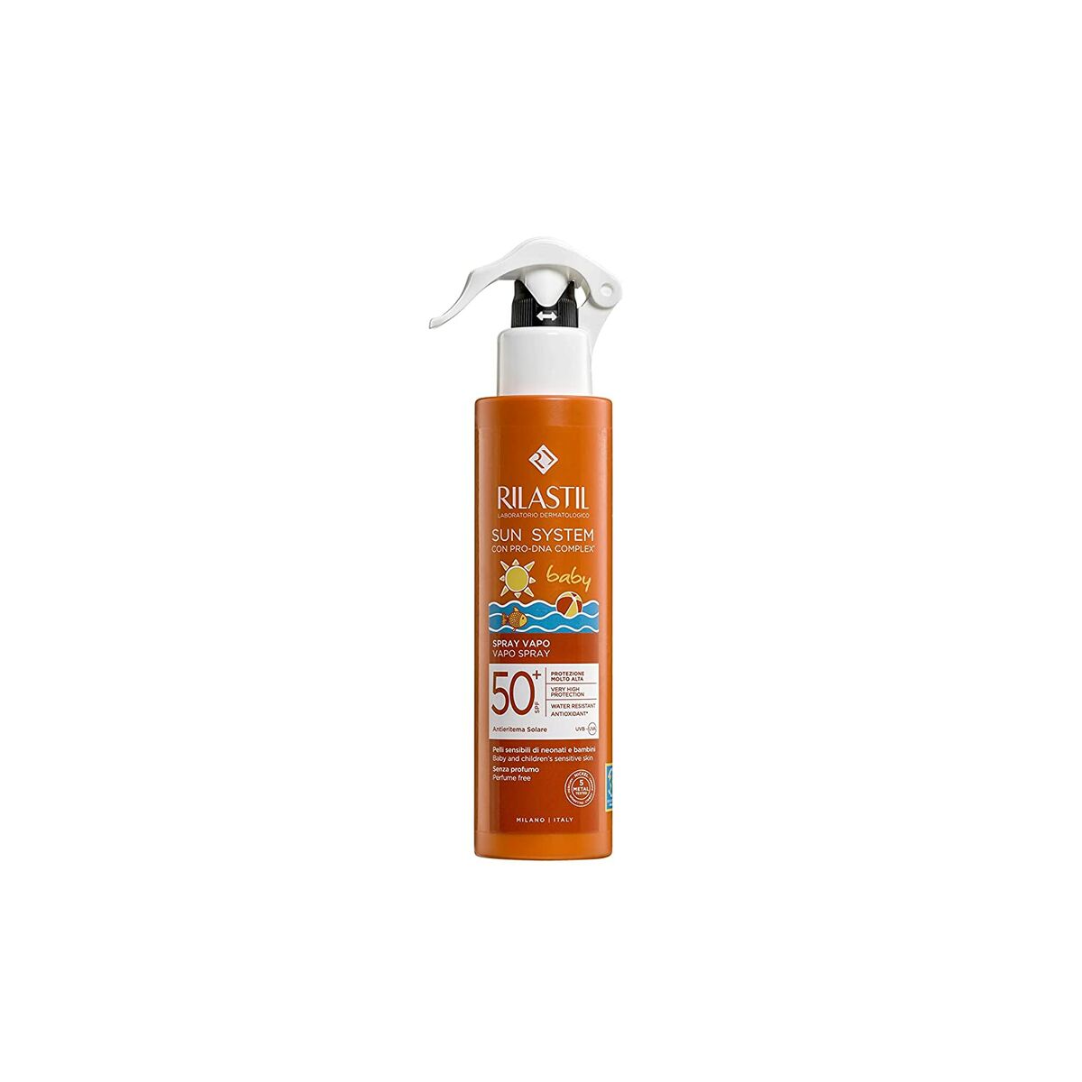 Sunscreen Spray for Children Rilastil Sun System Baby Transparent 200 ml Spf 50