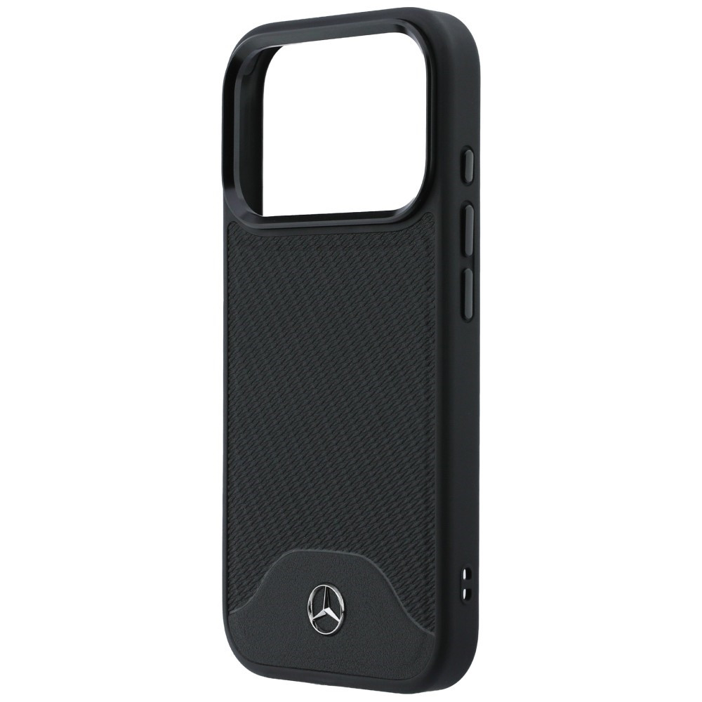 Etui Mercedes Leather Wood Effect and Curve MagSafe do Apple iPhone 17 Pro czarny