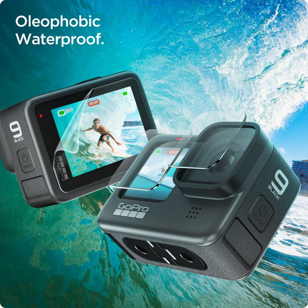 pigen Glas.TR Slim + Film Gopro Hero 9 / 10 / 11 / 12 Clear [2 PACK]