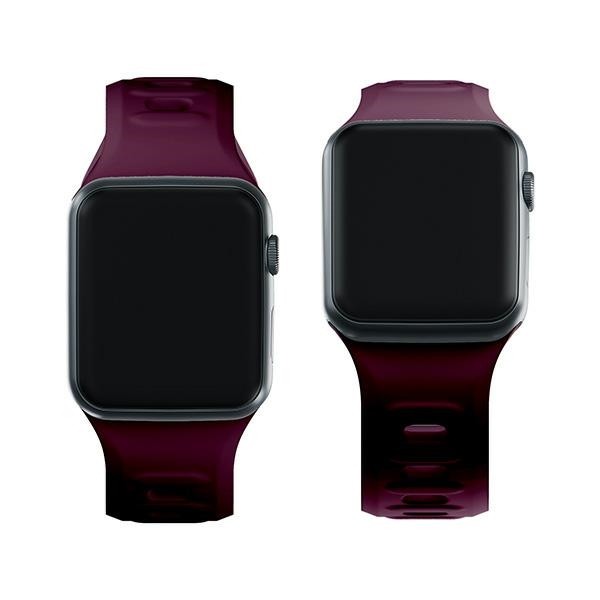 3MK Silicone Watch Strap Apple Watch 4/5/6/7/SE/8/9 40/41mm mulberry