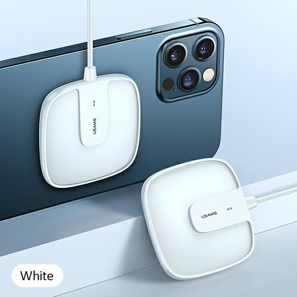USAMS Wireless Charger US-CD159 magnetic W1 15W Extra-thin Apple iPhone 12 series white CD159DZ02