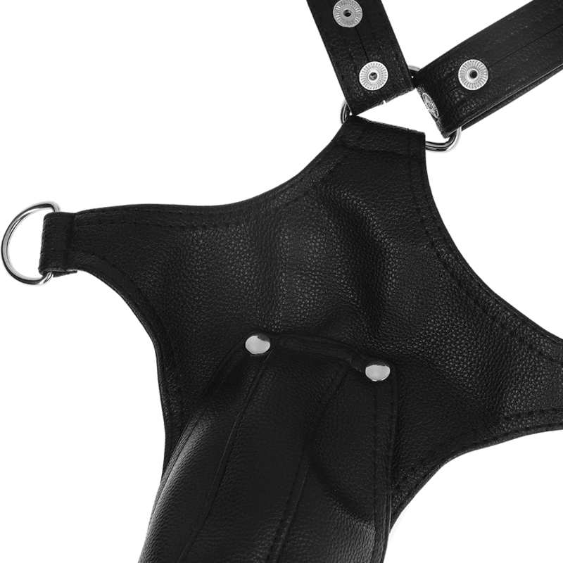 FETISH SUBMISSIVE ATTITUDE - MEN&#39;S ECO-LEATHER JOCK STRAP HARNESS