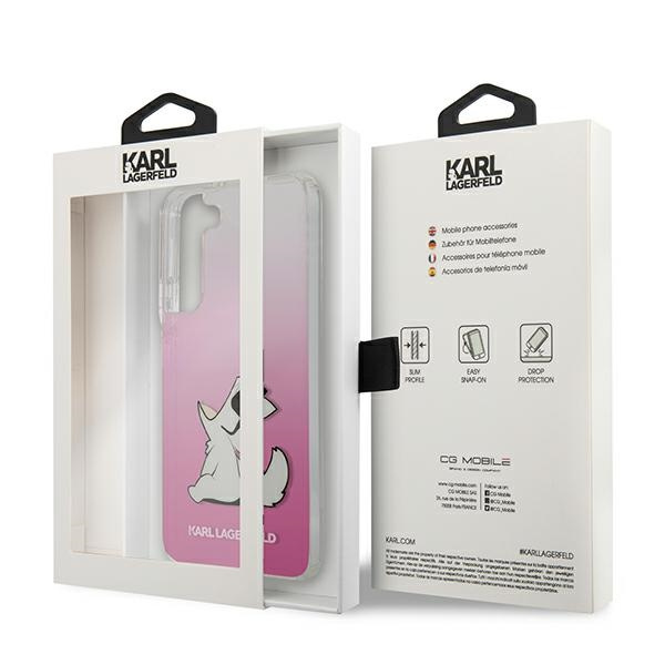 Karl Lagerfeld KLHCS22MCFNRCPI Samsung Galaxy S22+ Plus hardcase pink Choupette Eat