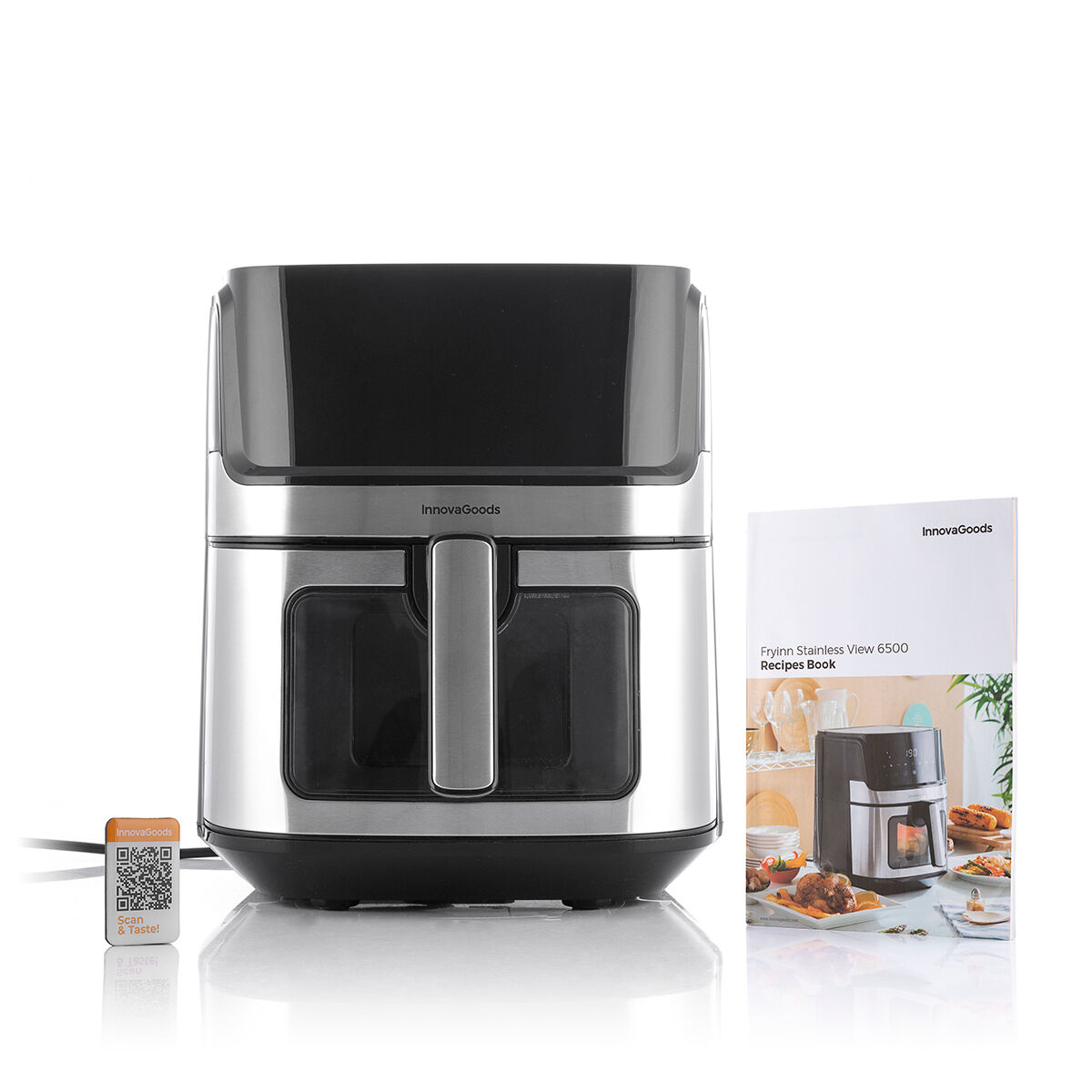 No-Oil Fryer InnovaGoods Fryinn View 6500 Black Stainless steel 1700 W 6,5 L No-Oil Fryer InnovaGoods Fryinn View 6500 Black Stainless steel 1700 W 6,5 L