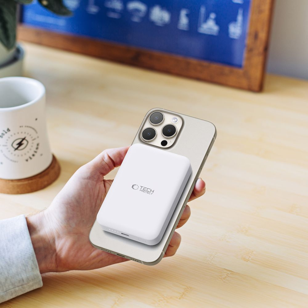 Tech-Protect PB11 Lifemag MagSafe powerbank 10000mAh White