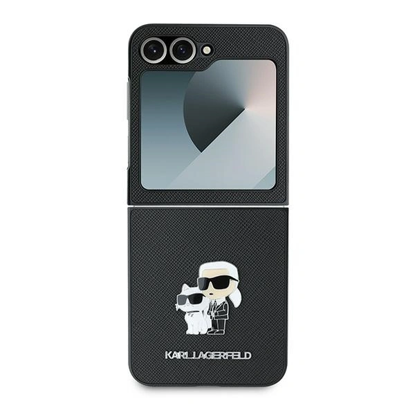 Case Karl Lagerfeld KLHCZF6SAPKCNPK Samsung Galaxy Z Flip6 Saffiano Metal Pin black/black