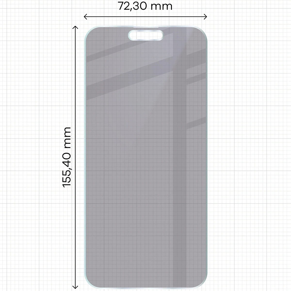 Prywatyzujące szkło hybrydowe Bizon Glass Mule Shadow do Apple iPhone 15 Pro Max matowe