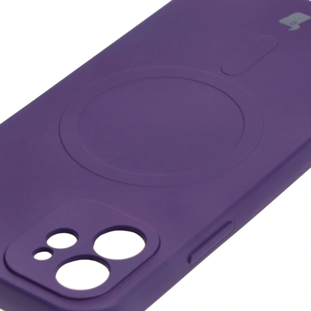 Bizon Case Silicone Magnetic Apple iPhone 12 plum