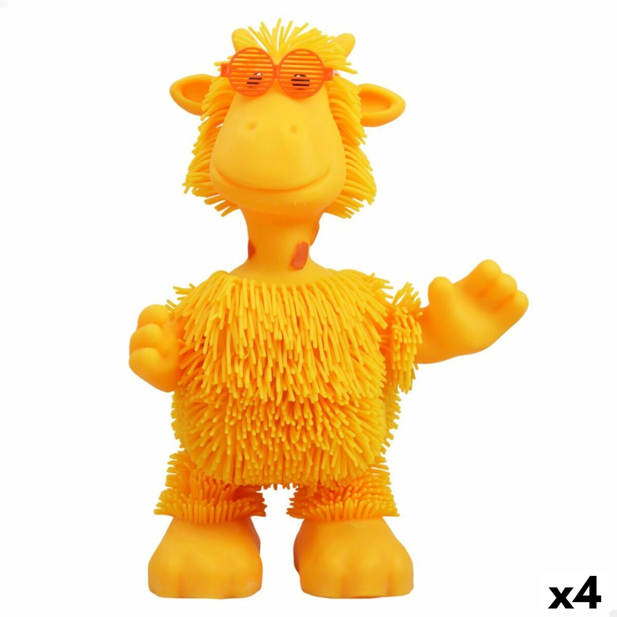 Fluffy toy Eolo Jiggly Pets Giraffe 21 x 28,5 x 16 cm Plastic (4 Units)