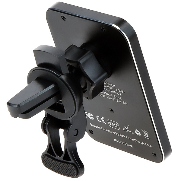 Car mount with wireless charging for Apple MagSafe 3MK Hardy MagCharger 15W