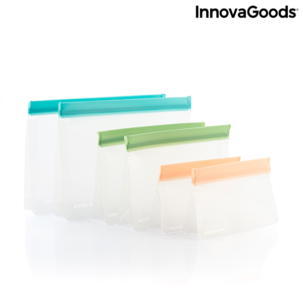 Set of Reusable Hermetically-sealed Bags Zags InnovaGoods 6 Pieces Set of Reusable Hermetically-sealed Bags Zags InnovaGoods 6 Pieces