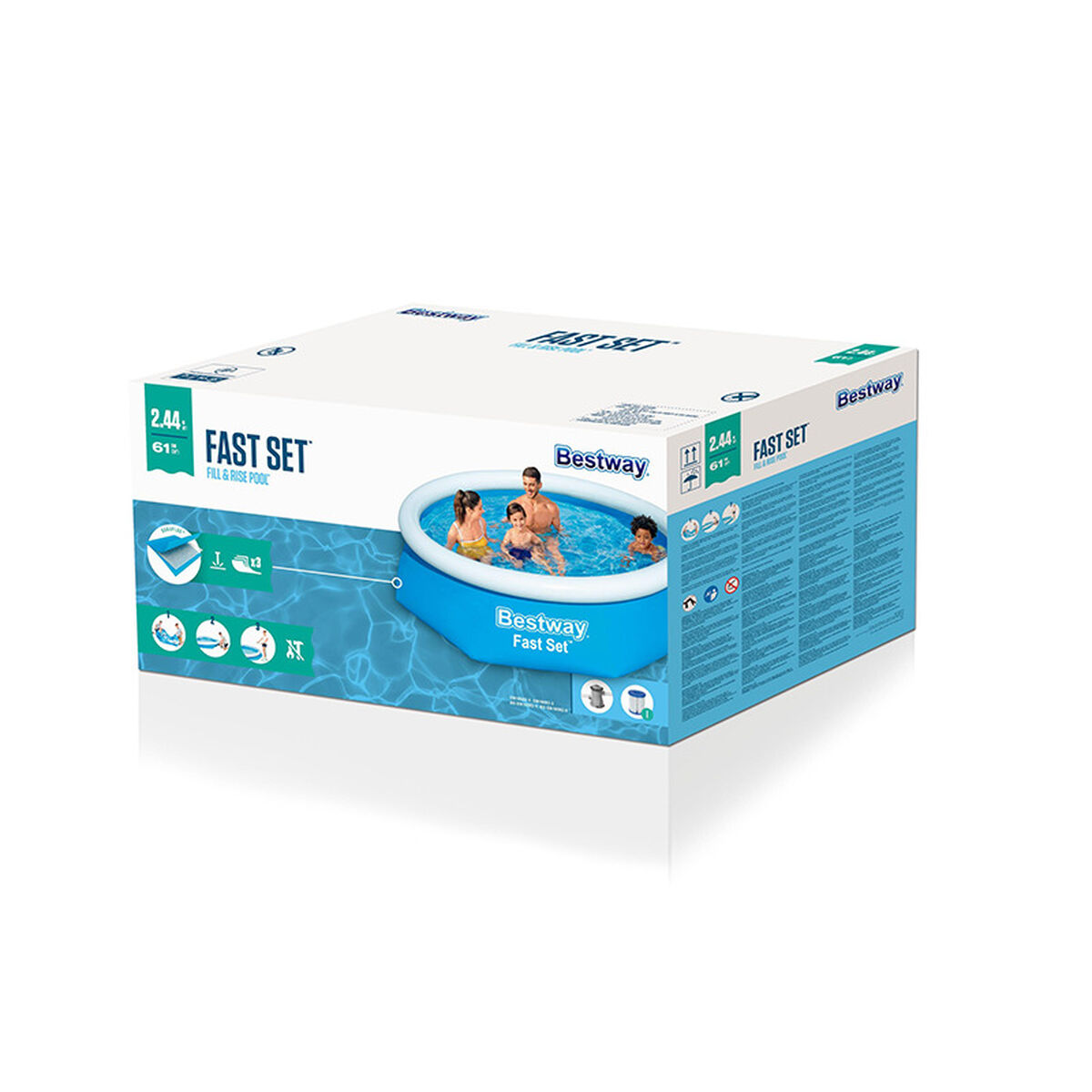 Inflatable pool Bestway 305 x 66 cm Blue 3200 L