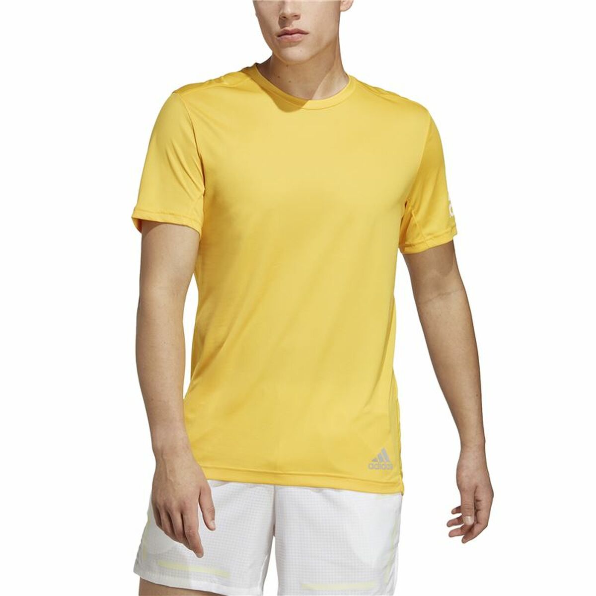 Men’s Short Sleeve T-Shirt Adidas Run It Yellow