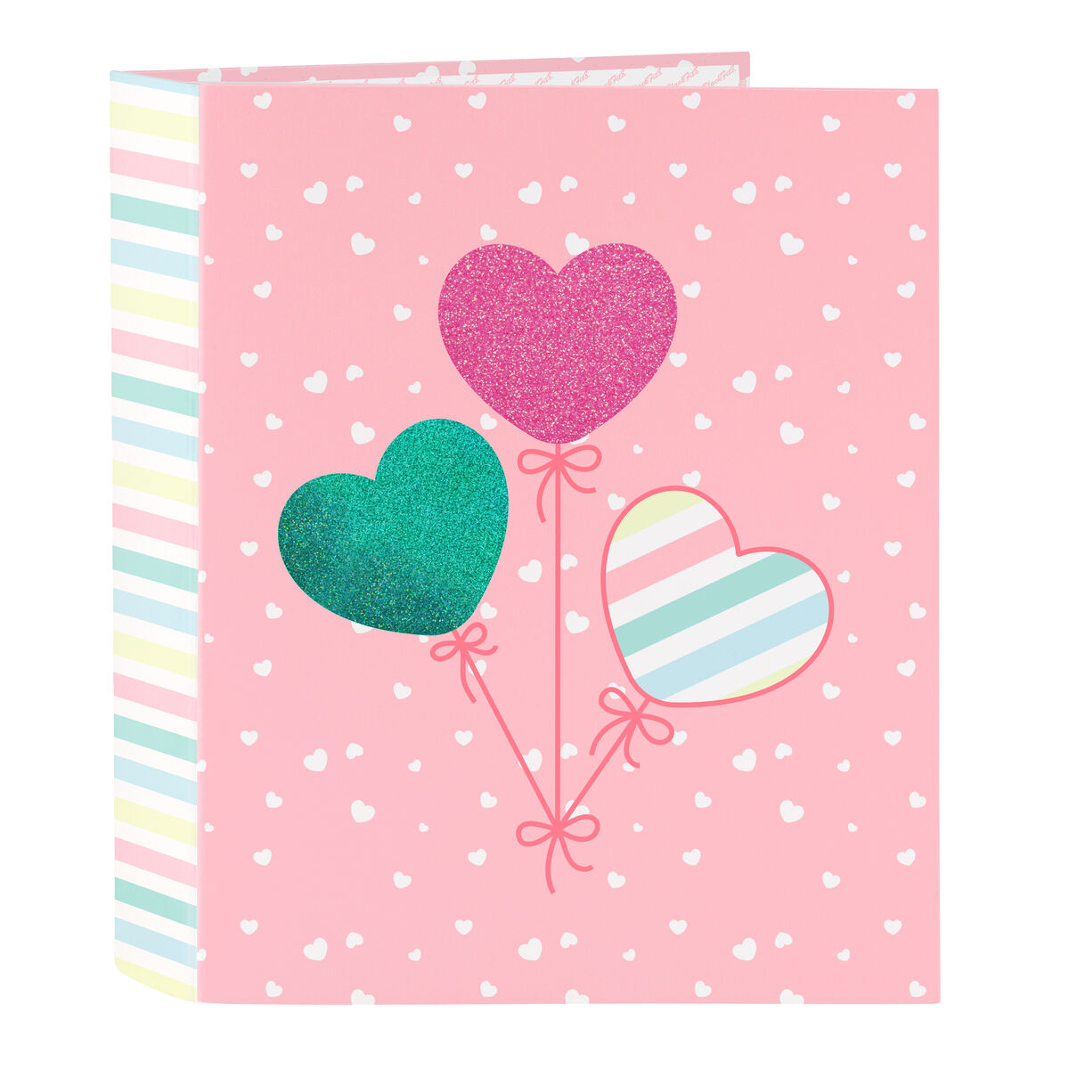 Ring binder BlackFit8 Globitos Pink 27 x 33 x 6 cm Balloons