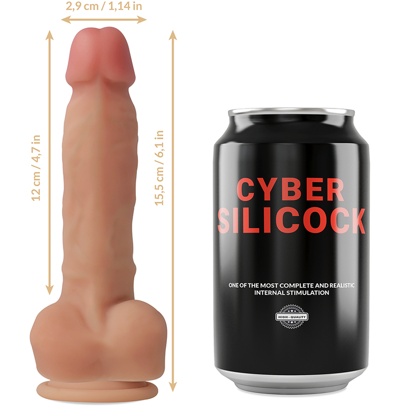 CYBER SILICOCK STRAP-ON ANSEL WITH 3 RINGS FREE