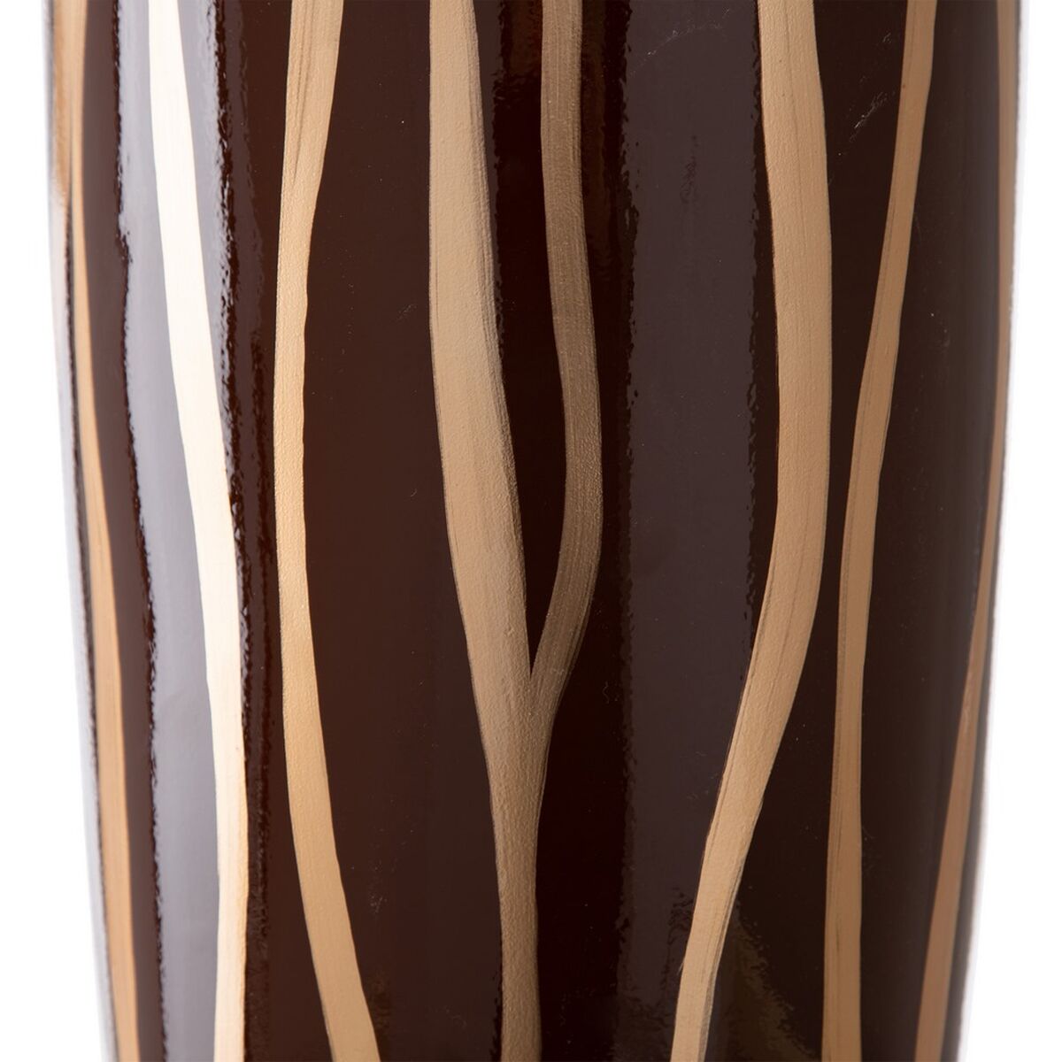 Vase 21 x 21 x 58,5 cm Zebra Ceramic Golden Brown