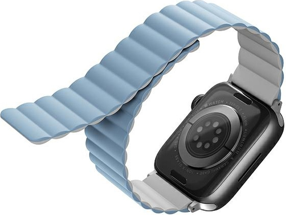 UNIQ Revix strap Apple Watch 4/5/6/7/SE/8/9/10 40/41/42mm Reversible Magnetic white-blue