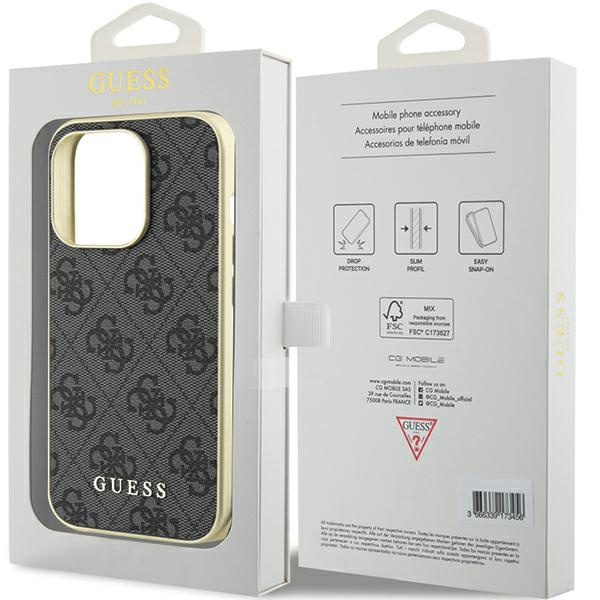 Guess GUHCP15LGF4GGR Apple iPhone 15 Pro hardcase 4G Charms Collection grey