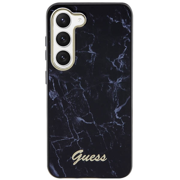 Guess GUHCS23MPCUMAK Samsung Galaxy S23+ Plus black hardcase Marble