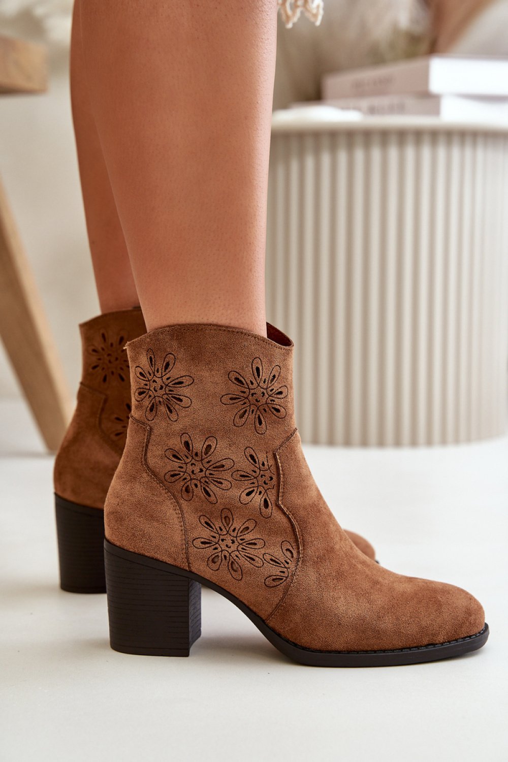  Heel boots model 199068 Step in style  brown