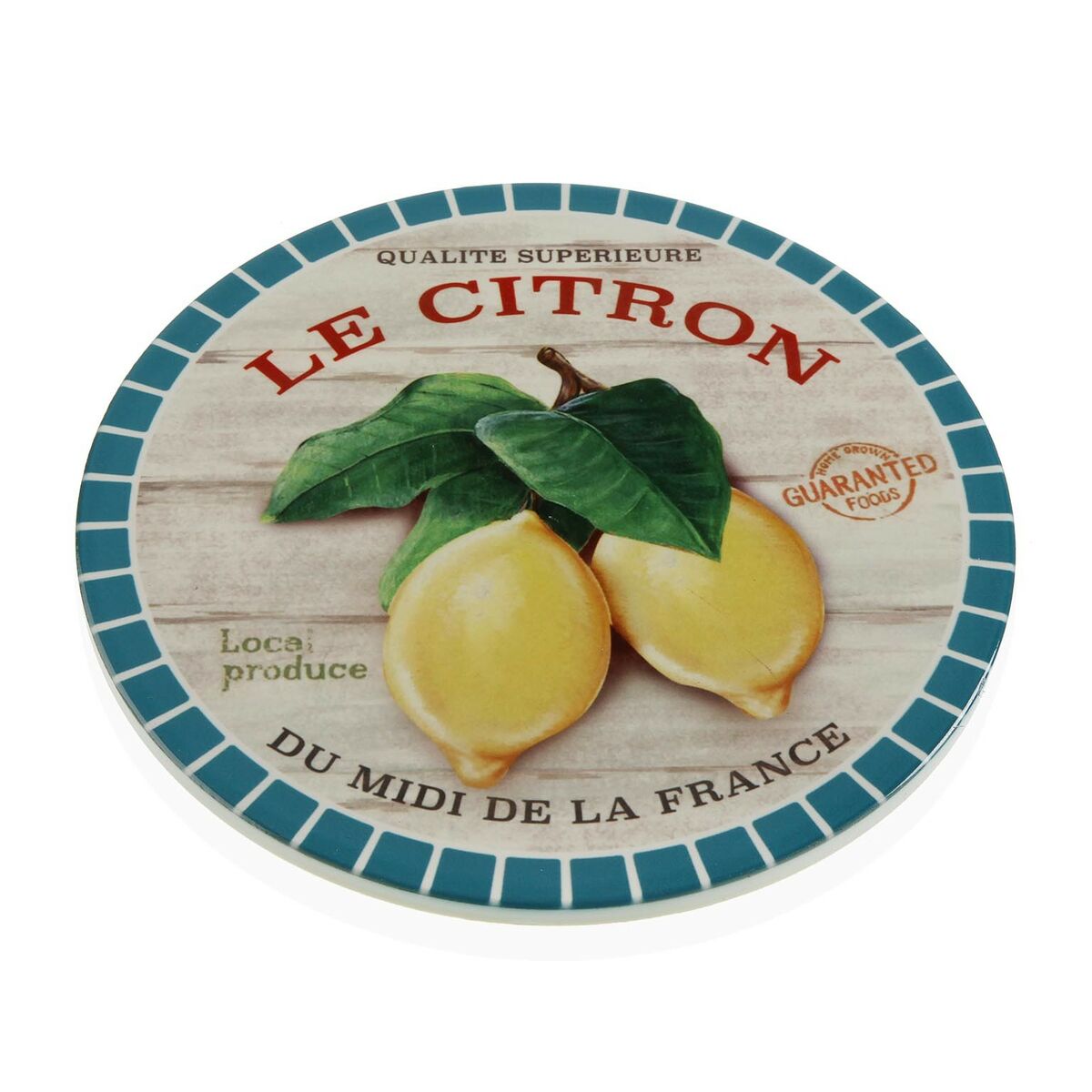 Table Mat Versa Lemon Ceramic (20 x 20 cm)