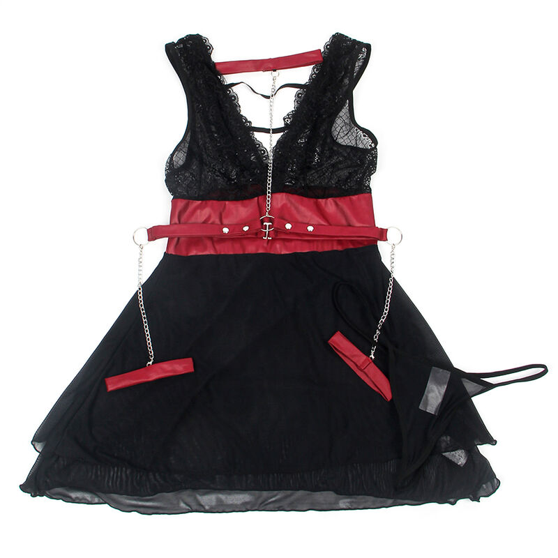 SUBBLIME - 954437 LACE BONDAGE DRESS BLACK L/XL SUBBLIME - 954437 LACE BONDAGE DRESS BLACK L/XL
