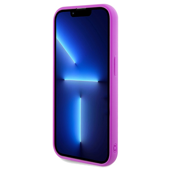 Guess GUHCP14LPMSDGSF Apple iPhone 14 Pro hardcase Disco Metal Script fuschia