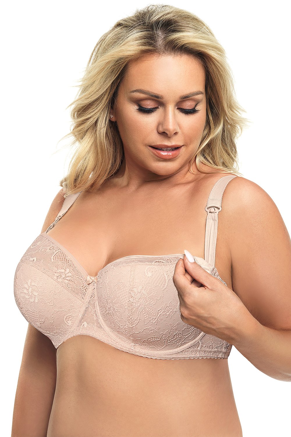 Nursing bra model 155338 Gorsenia Lingerie beige Ladies