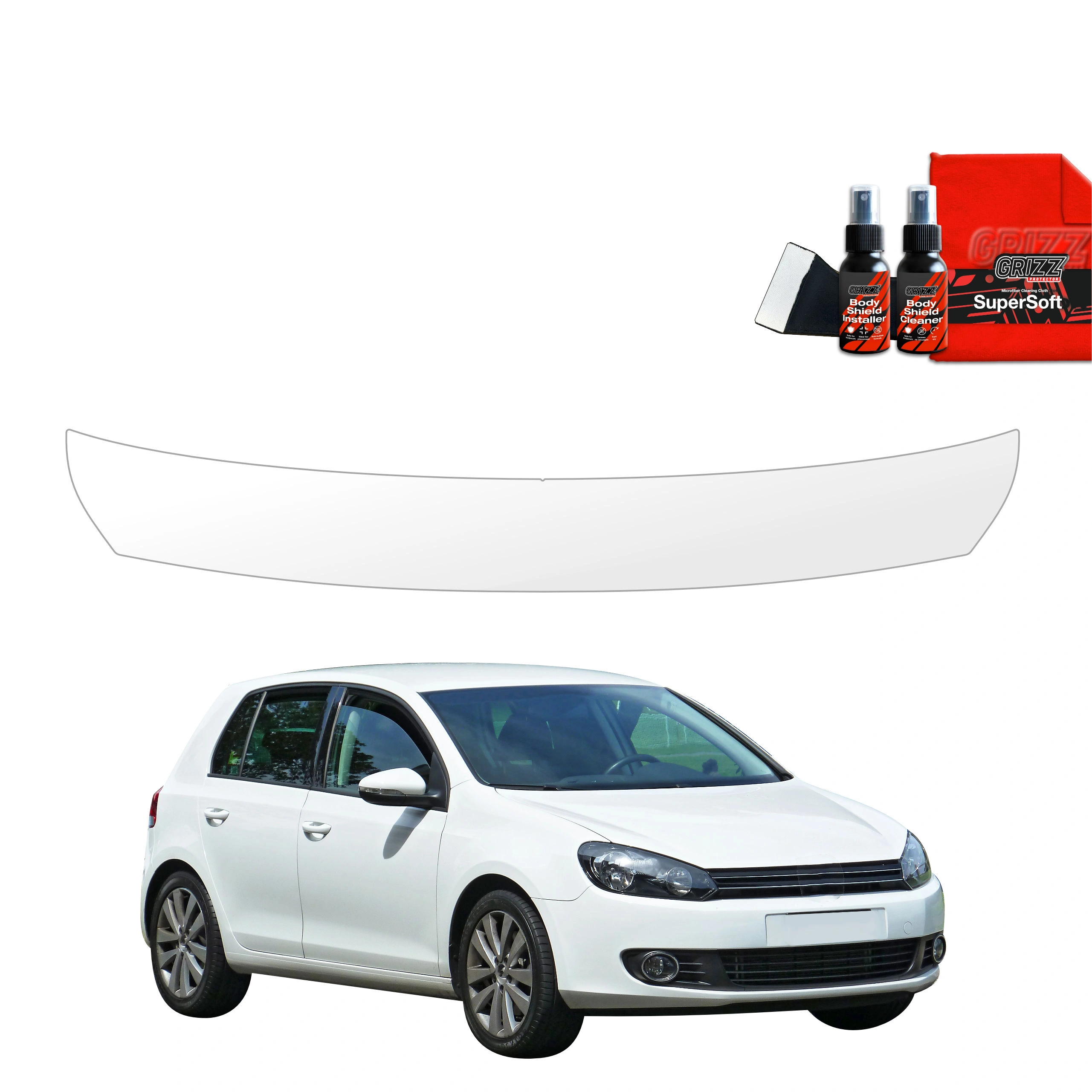 Folia ochronna na próg bagażnika GrizzGlass BodyShield do Volkswagen Golf 6 Hatchback 5D (2008-2013)