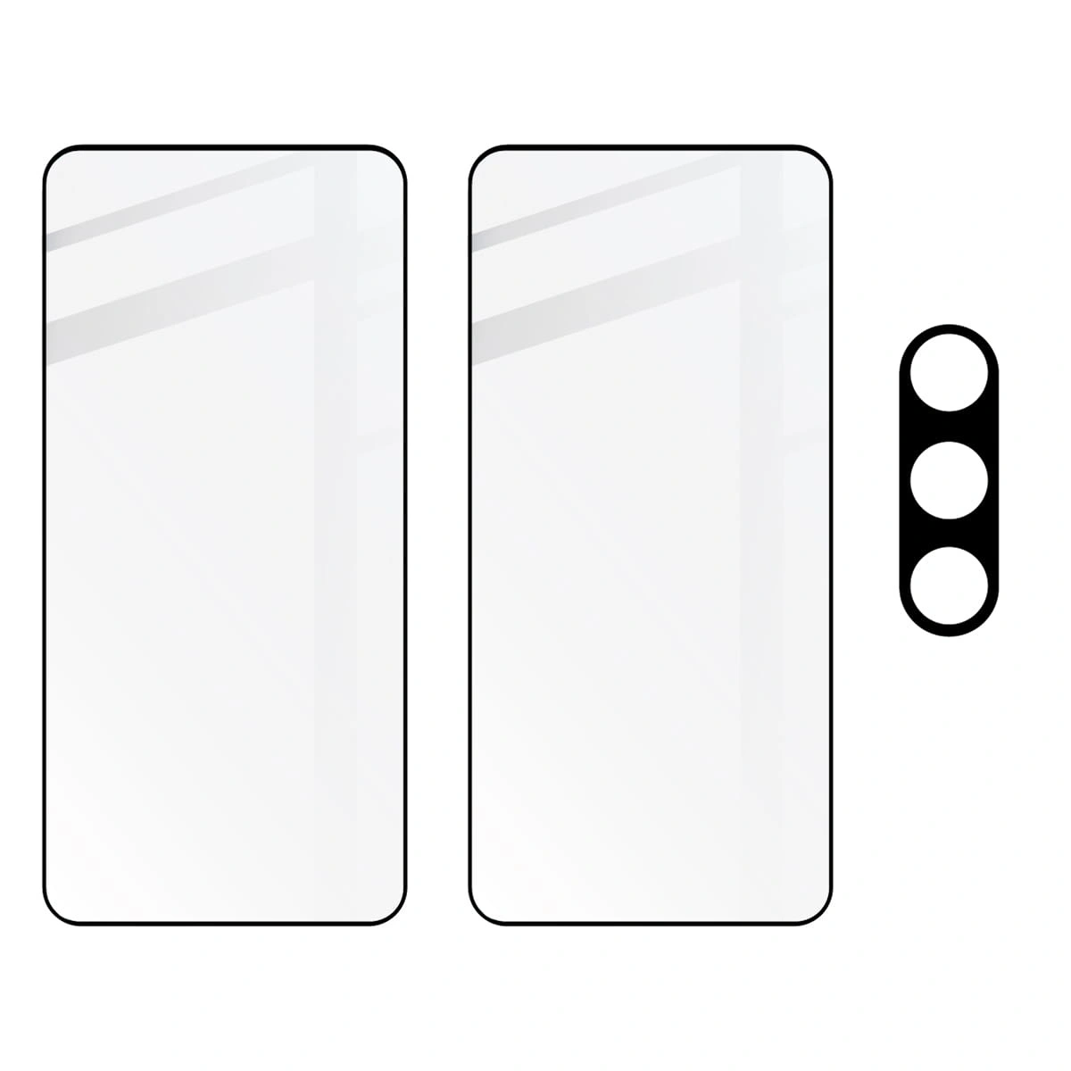 BIZON Edge 2 2x screen glass + camera glass Samsung Galaxy S23 Plus
