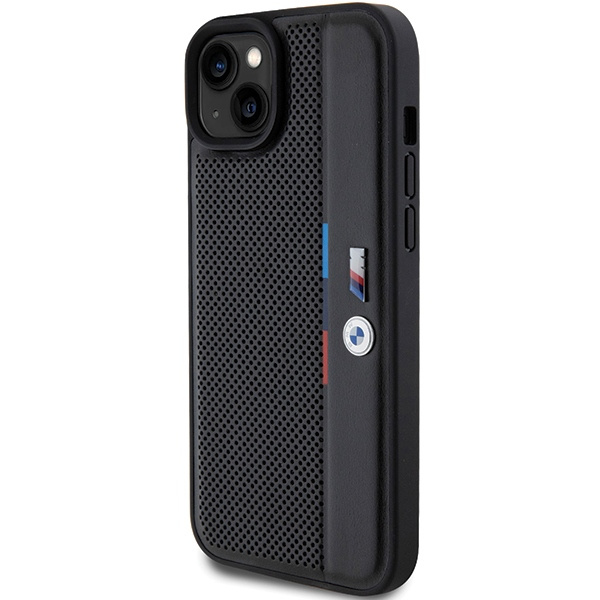 BMW BMHCP15M23PUPVK Apple iPhone 15 Plus / 14 Plus hardcase Perforated Tricolor Line black