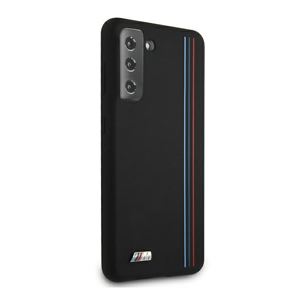 BMW BMHCS21MSIVTBK Samsung Galaxy S21+ Plus black Silicone Stripes M Collection