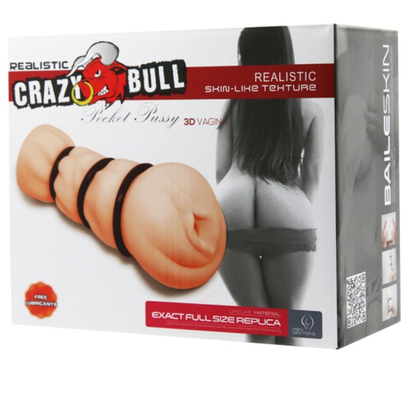 CRAZY BULL - MASTURBATING SLEEVE WITH RINGS - VAGINA