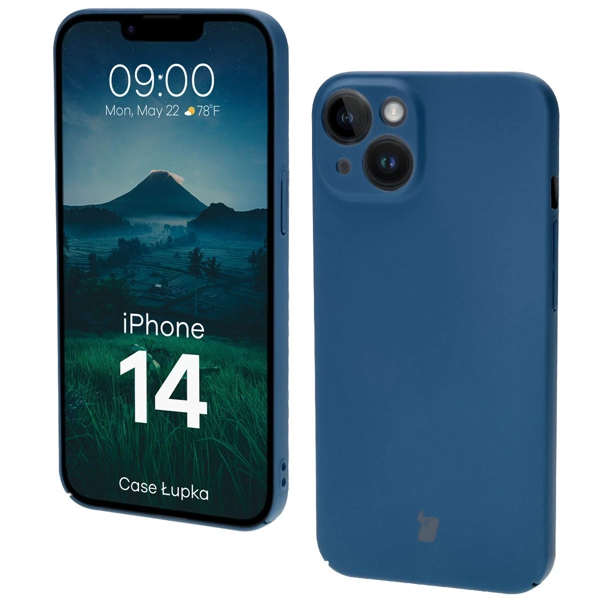 Etui Bizon Case Łupka do Apple iPhone 14 niebieskie