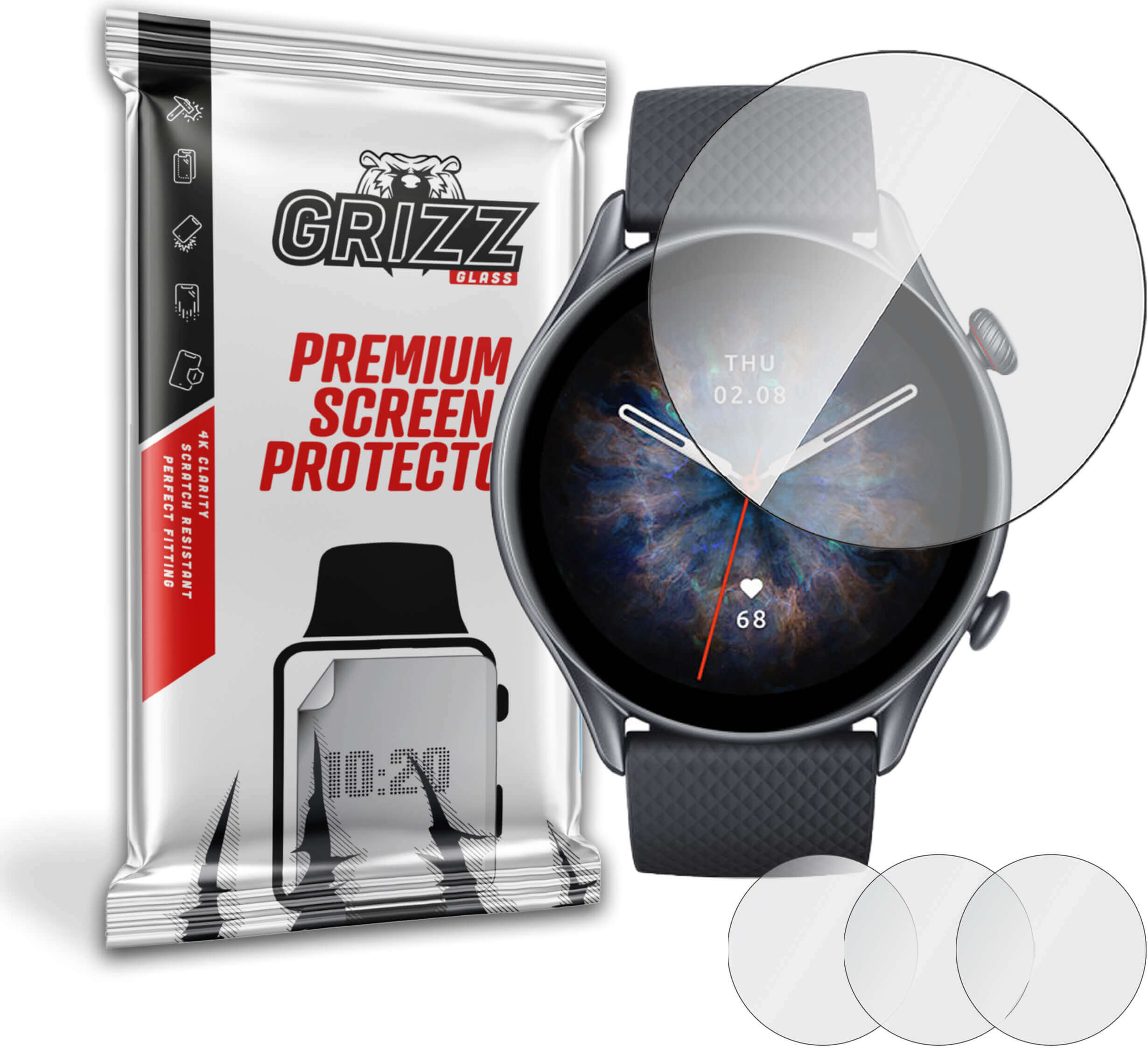 GrizzGlass Hydrofilm Garmin Vivosmart HR