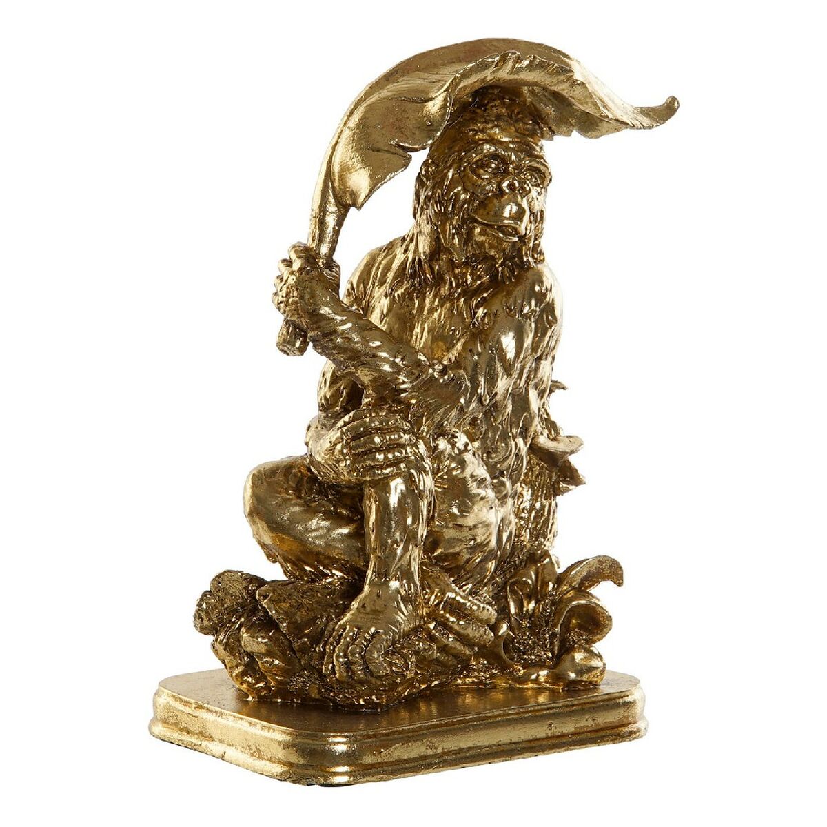Decorative Figure DKD Home Decor 16,5 x 10,6 x 22,5 cm Golden Resin Colonial Leaf of a plant